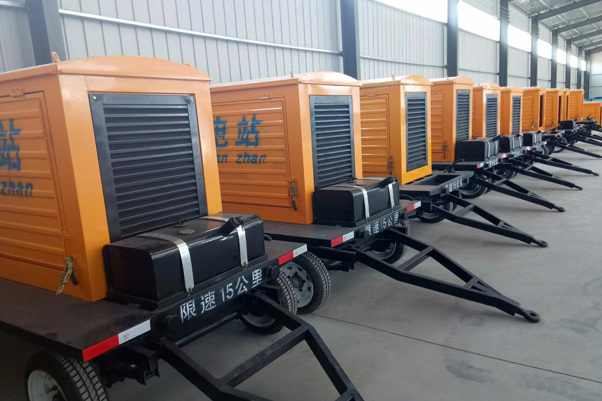 方正发电机租赁施工现场